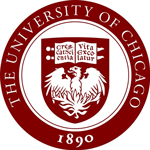 University of Chicago seal within a maroon circle
