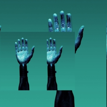 Part human, part robot hands
