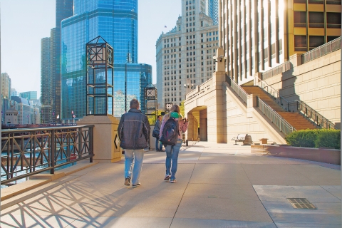 Chicago riverwalk by UChicago Gleacher Center