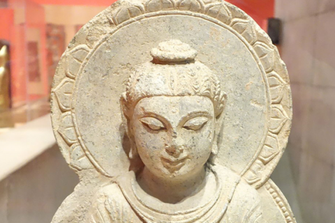 Stone statue of Buddha.
