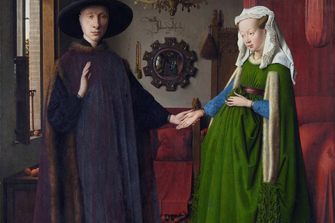 The Arnolfini Portrait by painter Jan van Eyck
