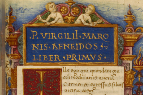 Illuminated manuscript for Virgil's Eclogues, circa 1470.