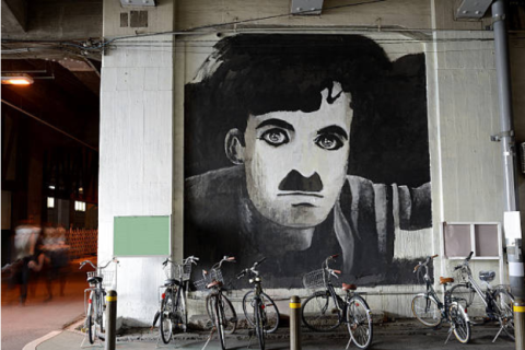 Charlie Chaplin mural
