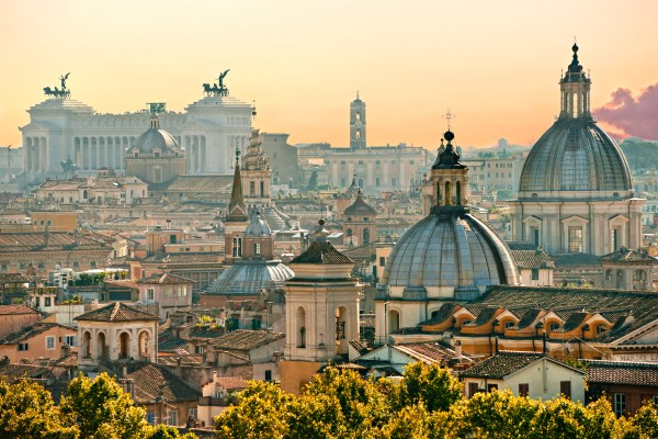 skyline view of Rome, Italy